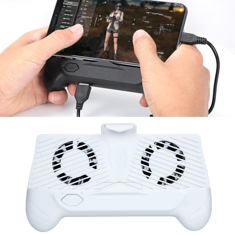 

ZY-01 Cooling Gamepad Cooling Fan Eating Mobile Phone Radiator Game Handle( White)
