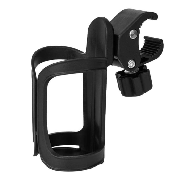 

2 PCS Baby Stroller Universal Cup Braking Bottle Rack Bicycle Kettles Cup Holder Bottle Rack(Black)