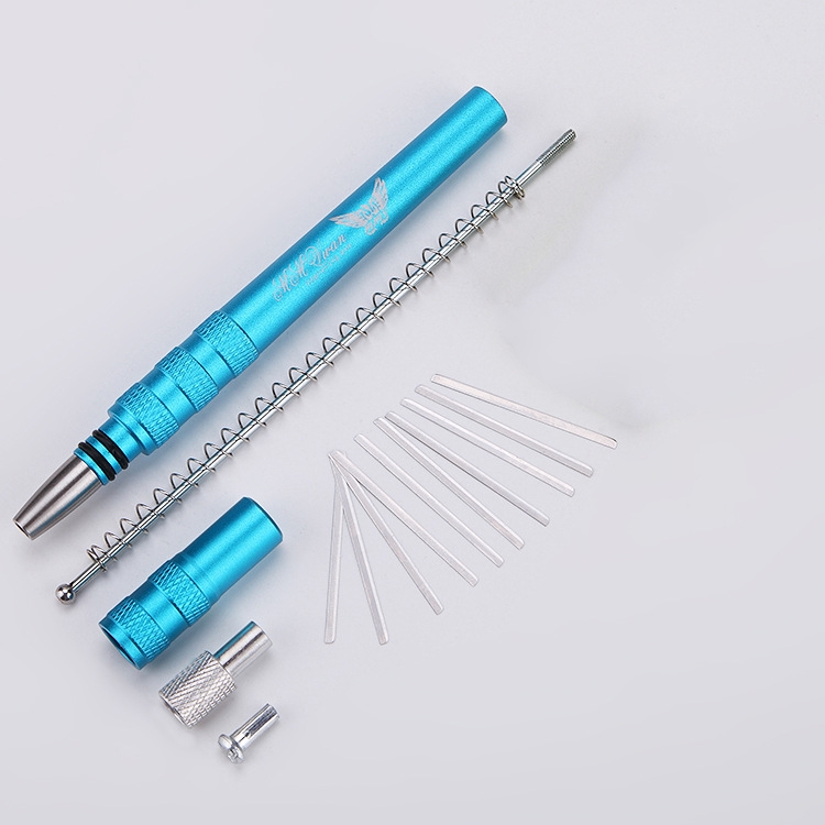 

MM VWAN Magic Hairdressing Eyebrow Trimming Engraving Pen Scoring Stainless Steel Razor(Blue)