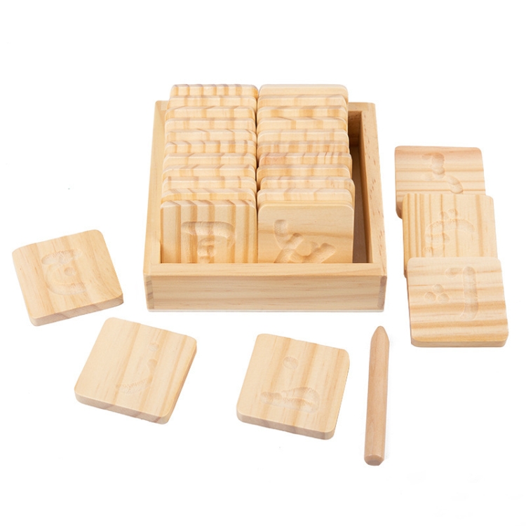 

Children Learning Teaching Tool Double-Sided Wooden Groove Handwriting Exercise Board(Arabic Letters)
