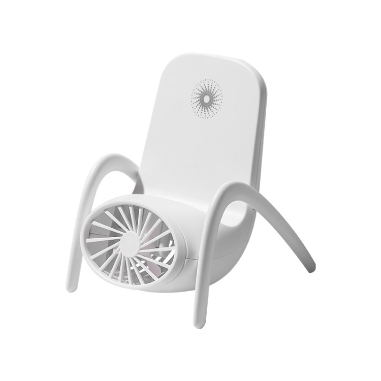 

Student Dormitory Office Mobile Phone Holder Desktop Mini Fan(White)