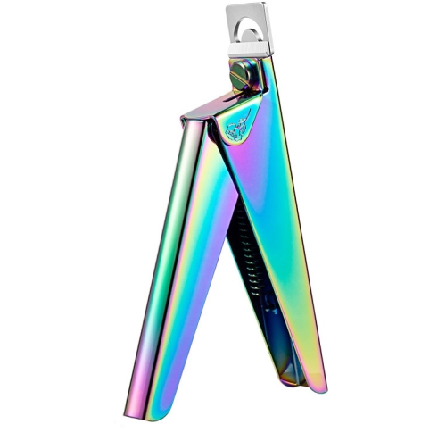 

3 PCS Nail Word Cut French U-Shaped Cut Fake Nail Cut Stainless Steel Nail Knife, Color Classification: Colorful Titanium 1