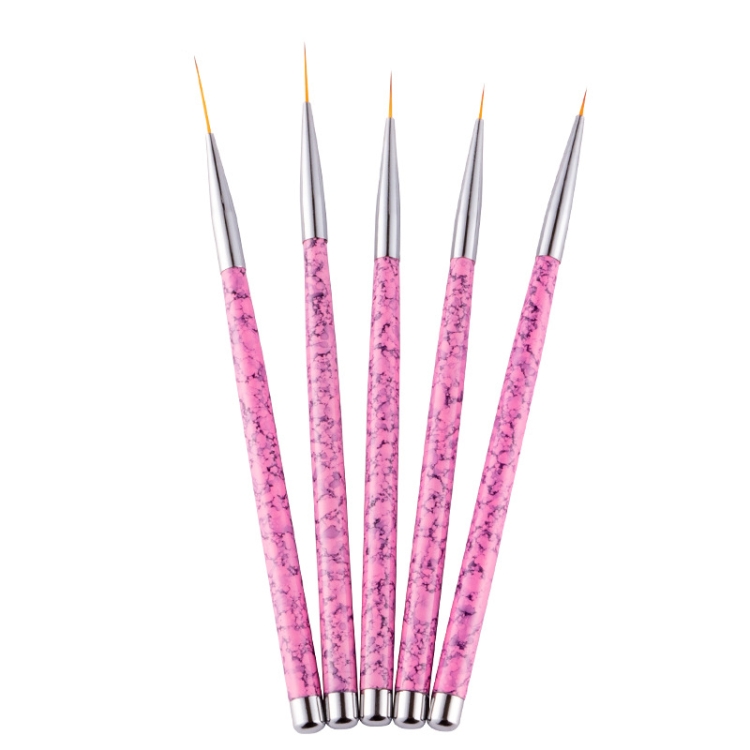 

2 PCS 5 in 1 7/9/11/15 / 20mm Nail Art Draw Line Pen Nails Painted Brush