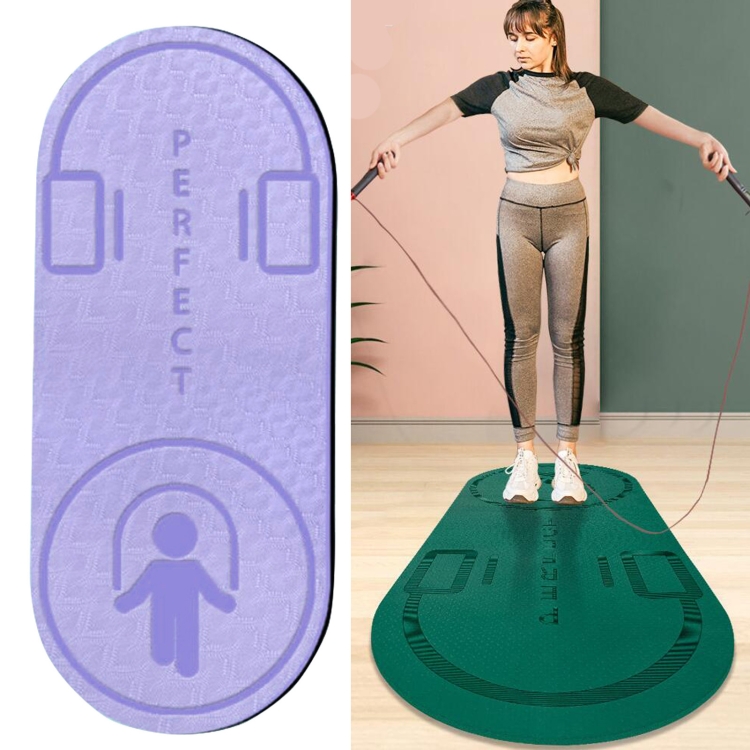 

Indoor Skipping Mat Sound Insulation Shock Absorption Thickened Skipping Blanket Non-Slip Yoga Mat, Size: 140 x 60cm(Light Purple+Cushion+Jump Rope)
