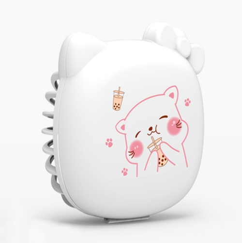 

USB Charging Mini Handheld Portable Fan With Makeup Mirror & Fill Light(White)