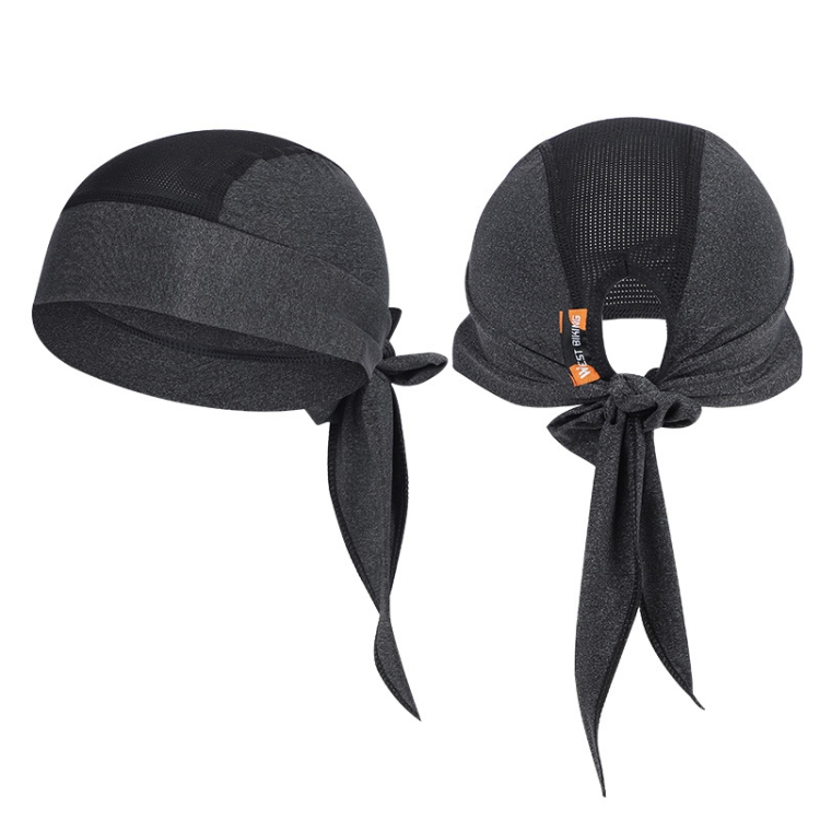 

West Biking Summer Ice Silk Pirate Cap Riding Cap Men And Women Outdoor Windproof Sunscreen Headgear, Size: Free Size(Tying Rope Gray)