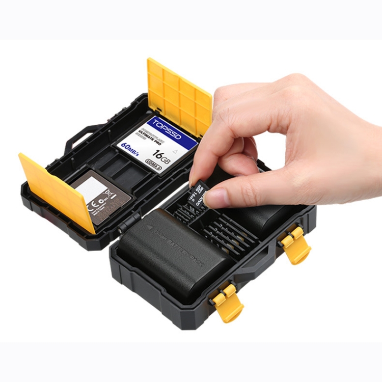 

SCB08 Camera Battery Storage Card Protection Box Battery Storage Box(Black)