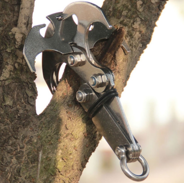 

T-type Outdoor Rock Climbing Multi-function Stainless Steel Gravity Grapple, Size: 15 x 8.5cm