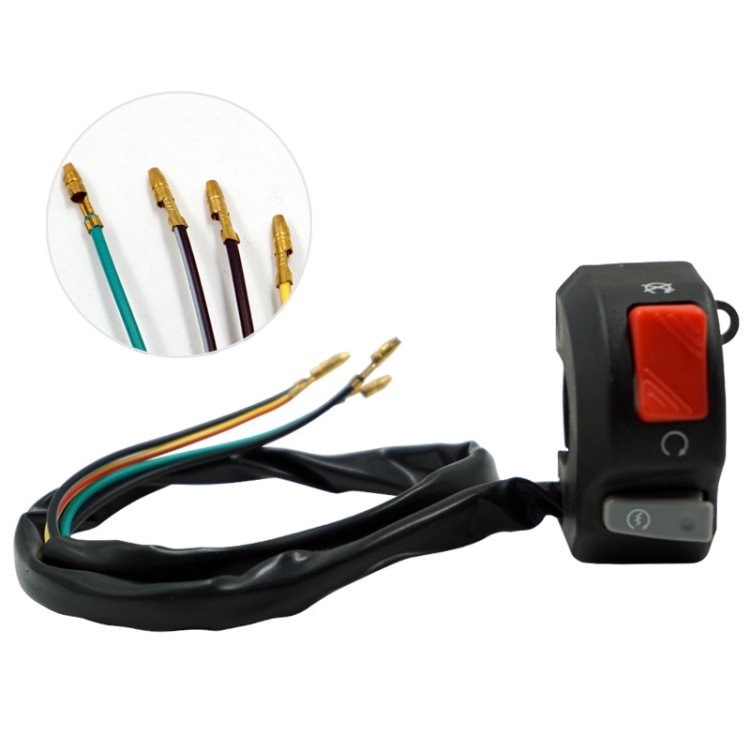 

2 PCS Motorcycle Modified Faucet Extinguished Start Switch