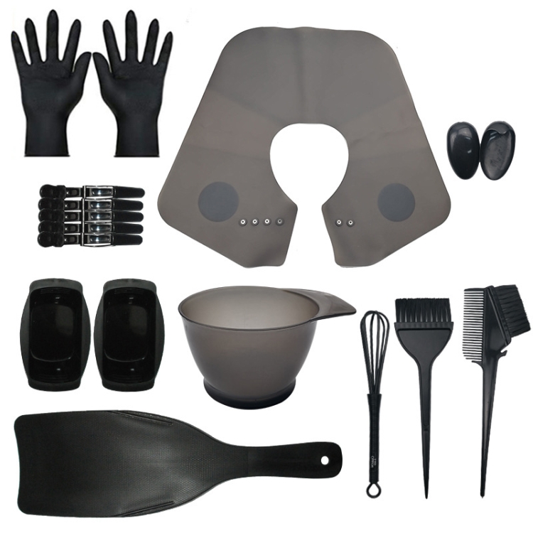 

Gloves Alligator Clip Hair Highlighting Board Shawl Baked Oil Bowl Brush Dyeing Tool Set