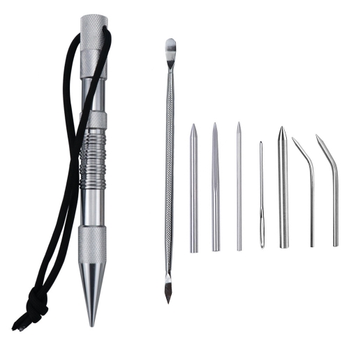 

Umbrella Rope Needle Marlin Spike Bracelet DIY Weaving Tool, Specification: 9 PCS / Set Silver