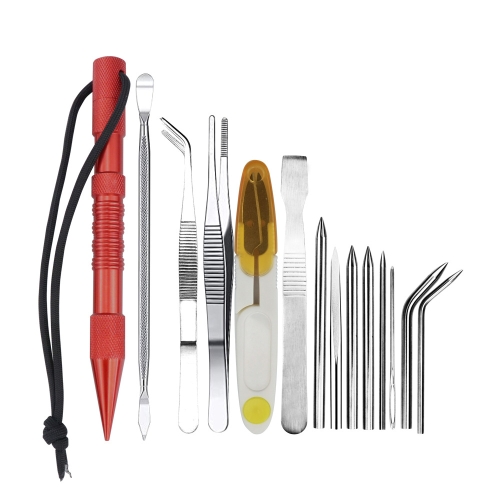 

Umbrella Rope Needle Marlin Spike Bracelet DIY Weaving Tool, Specification: 14 PCS / Set Red