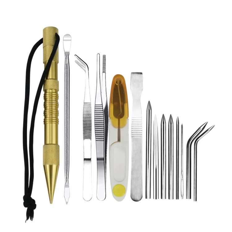 

Umbrella Rope Needle Marlin Spike Bracelet DIY Weaving Tool, Specification: 14 PCS / Set Gold