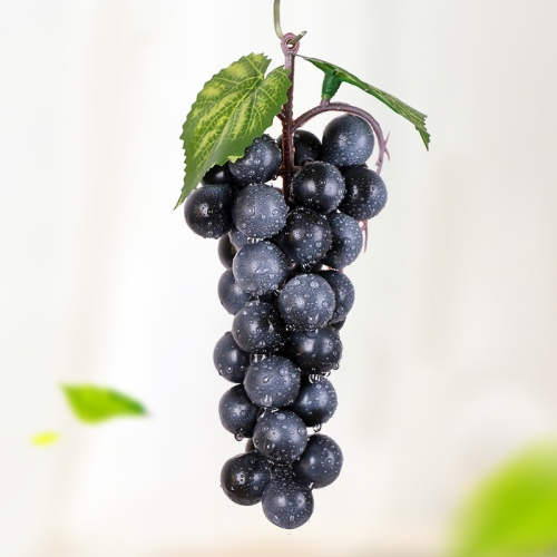 

4 Bunches 36 Black Grapes Simulation Fruit Simulation Grapes PVC with Cream Grape Shoot Props