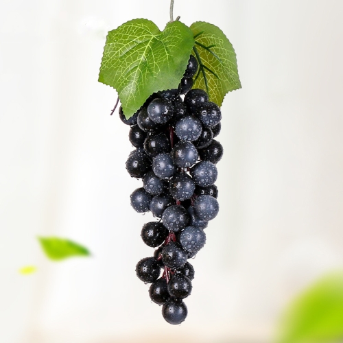 

4 Bunches 60 Black Grapes Simulation Fruit Simulation Grapes PVC with Cream Grape Shoot Props