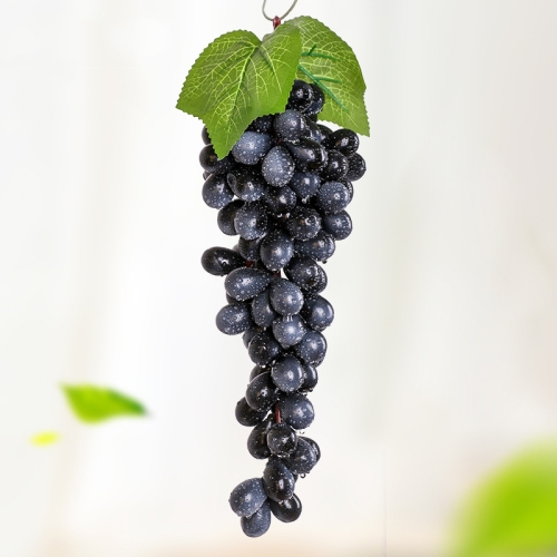 

2 Bunches 85 Black Grapes Simulation Fruit Simulation Grapes PVC with Cream Grape Shoot Props