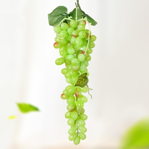 

2 Bunches 110 Green Grapes Simulation Fruit Simulation Grapes PVC with Cream Grape Shoot Props