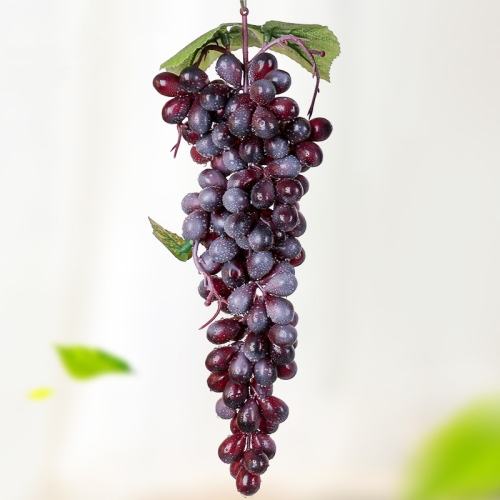 

2 Bunches 110 Purple Grapes Simulation Fruit Simulation Grapes PVC with Cream Grape Shoot Props