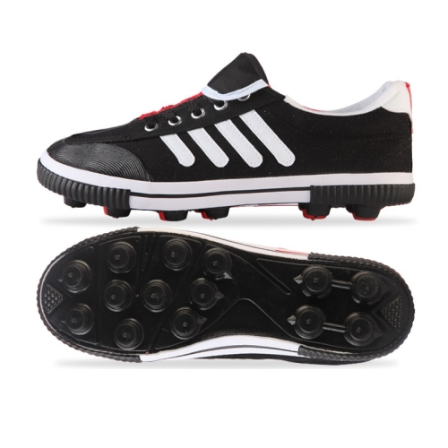 

Student Antiskid Football Training Shoes Adult Rubber Spiked Soccer Shoes, Size: 35/225(Black+White)