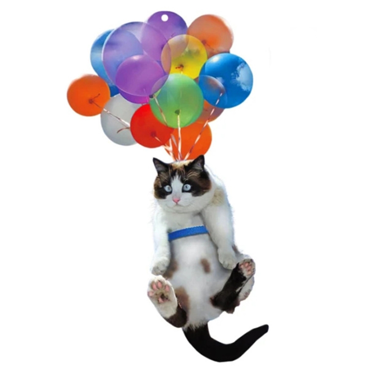 

2 PCS Colorful Balloon Cat Car Pendant Car Rearview Mirror Pendant