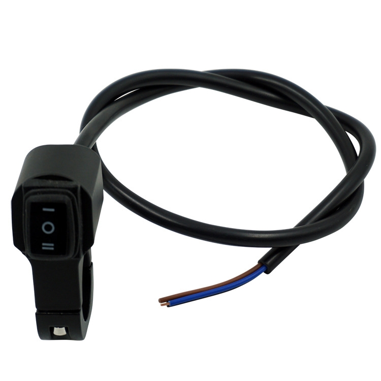 

Motorcycle Modification Aluminum Alloy Waterproof Retro Switch Headlight Shot Light Discharge Switch(Black Button)