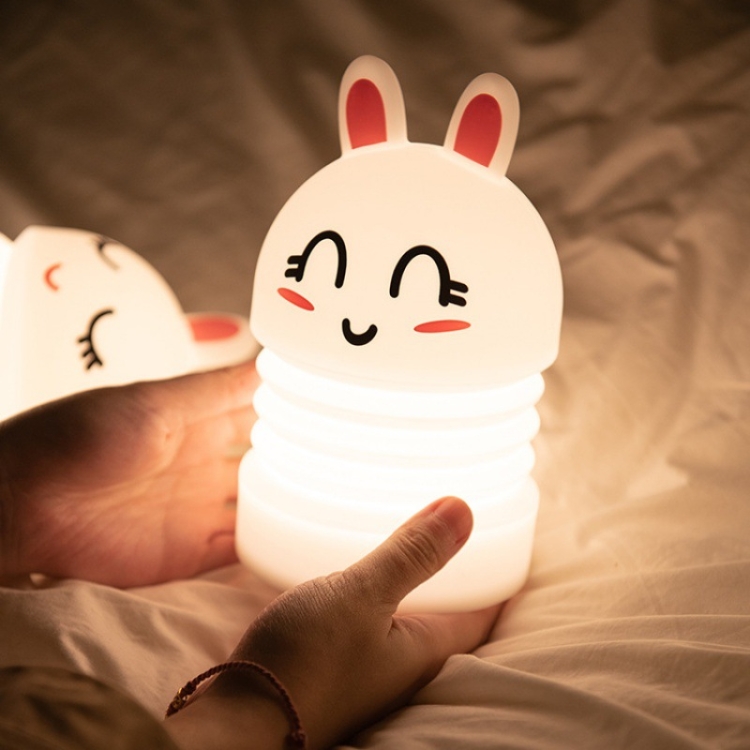 

USB Jumping Rabbit Colorful LED Silicone Night Light Living Room Bedroom Children With Sleep Lights Style Random Deilvery