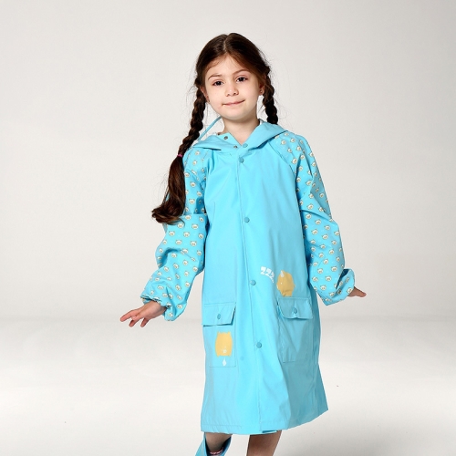 

Siamese Children Raincoat Hooded Raincoat, Size: XL(Blue)