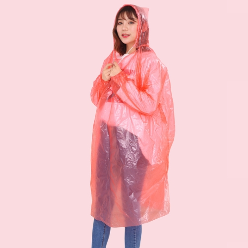 

10 PCS Thickened Disposable Raincoat And Outdoor Poncho, Size: Free Size(Red)