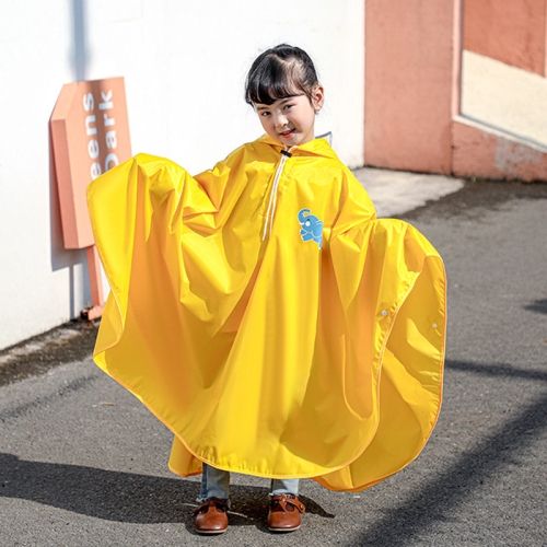 

Cycling Children Raincoat Students Thickened Waterproof Cape Poncho, Size: L(Yellow)