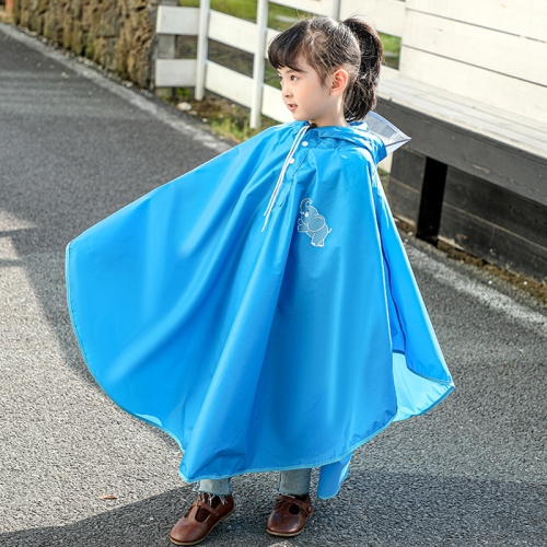 

Cycling Children Raincoat Students Thickened Waterproof Cape Poncho, Size: XXL(Blue)