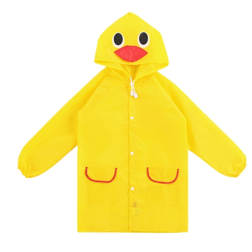 

2 PCS Children Cartoon Raincoat Student Poncho(Yellow)