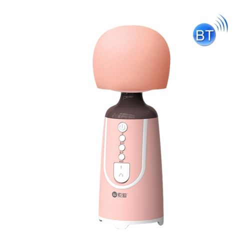 

SUOAI MC11 Wireless Voice Changing Mobile Phone Bluetooth Singing Microphone, Colour: Cherry Pink