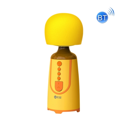 

SUOAI MC11 Wireless Voice Changing Mobile Phone Bluetooth Singing Microphone, Colour: Tulip Yellow