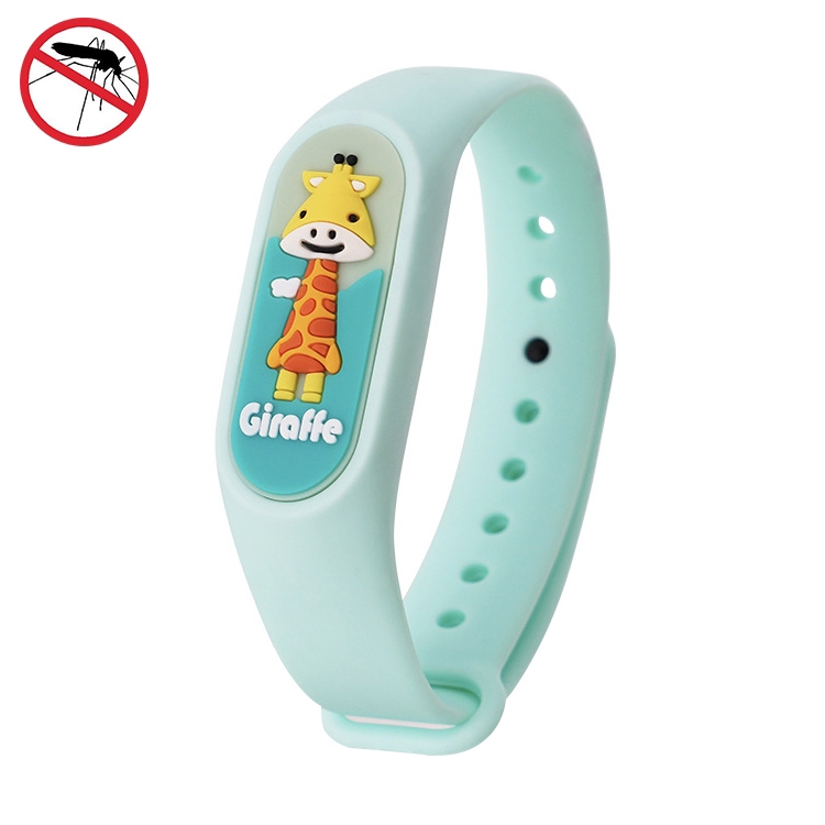 

3 PCS Children Anti-Mosquito Watch Outdoor Summer Waterproof Cartoon Mosquito Repellent Bracelet(Green Deer)