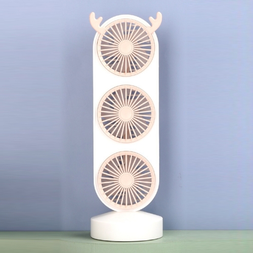 

Student Dormitory Office Desktop Mini Three-head Fan(Pink)