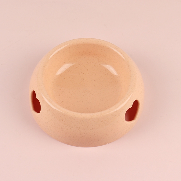 

3 PCS Dog Bowls Plastic Love Single Bowl Pet Bowl Cat Food Bowl Small(Orange)