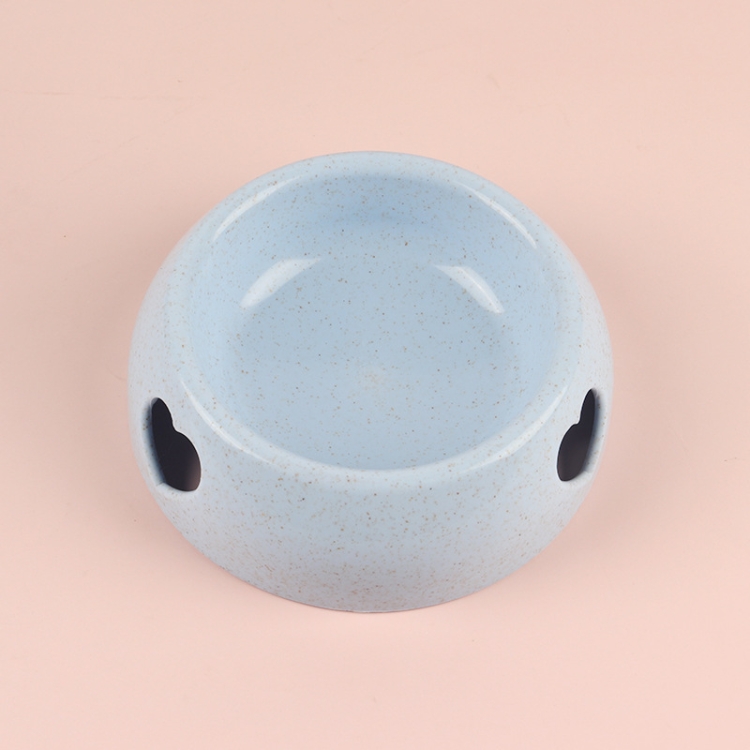 

3 PCS Dog Bowls Plastic Love Single Bowl Pet Bowl Cat Food Bowl Large(Blue)
