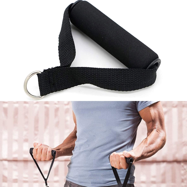 

10 PCS Yoga Fitness Pull Belt Handle Gymnastics Hammock Handle(Black)