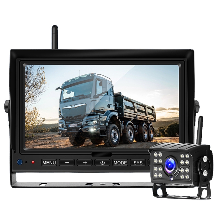 

7 Inch Digital Wireless Reversing Image 1080P Video System Truck Monitoring Driving Recorder Single Road+1 Night Video Camera
