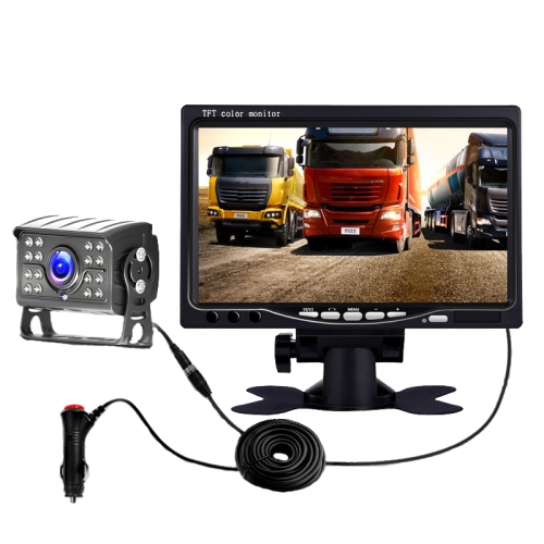 

Big Truck 7 Inch Display Night Vision Camera Reversing Monitoring System Car HD Inverted Video, Resolution: 800 x 480