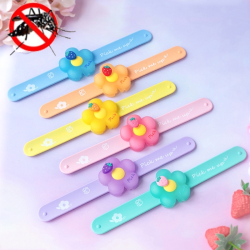 

4 PCS Children Cartoon Silicone Mosquito Repellent Swatter Ring Summer Mosquito Bracelet Color Random Delivery(Spring )