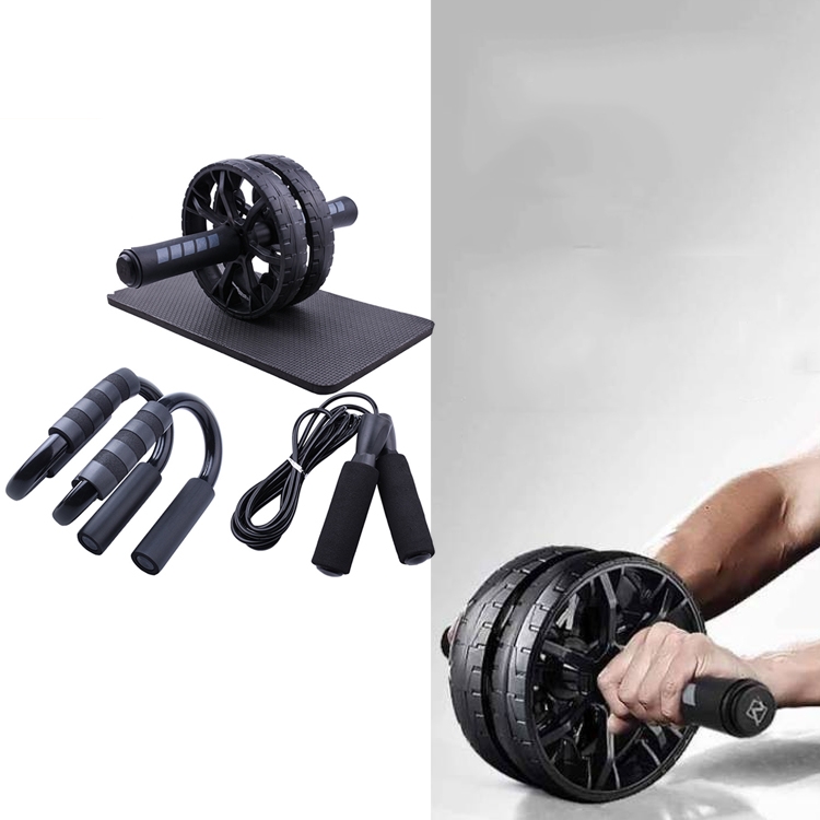 

4 In 1 Multifunctional Abdominal Roller Push-Up Bracket Household Abdominal Set