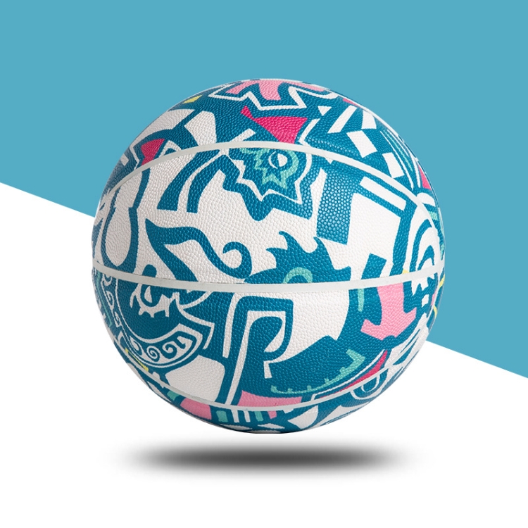 

MILACHIC Number 7 Standard Ball Printed Non-Slip Wear-Resistant Outdoor Basketball(Blue)