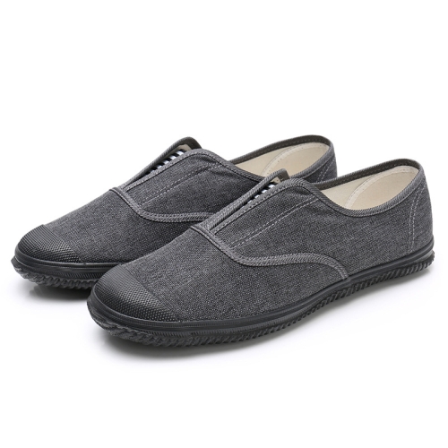 

LuTai Men Loafers Rubber Sole Shoes Breathable Wear-Resistant Casual Shoes, Size: 45(2001 Gray)