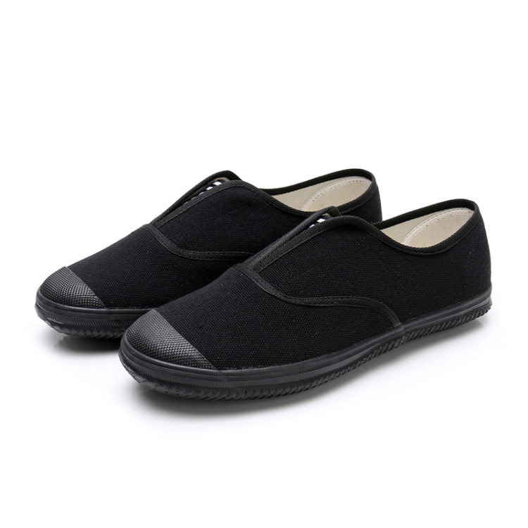 

LuTai Men Loafers Rubber Sole Shoes Breathable Wear-Resistant Casual Shoes, Size: 45(2001 Black)