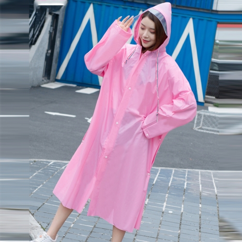 

Bicycle Single Thick Raincoat Battery Car Adult Poncho, Size: L(Pink)