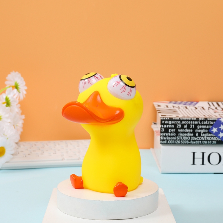 

2 PCS Squeeze The Eye-Popping Colorful Light Doll Squeeze Funny And Vent Toys(Small Yellow Duck)