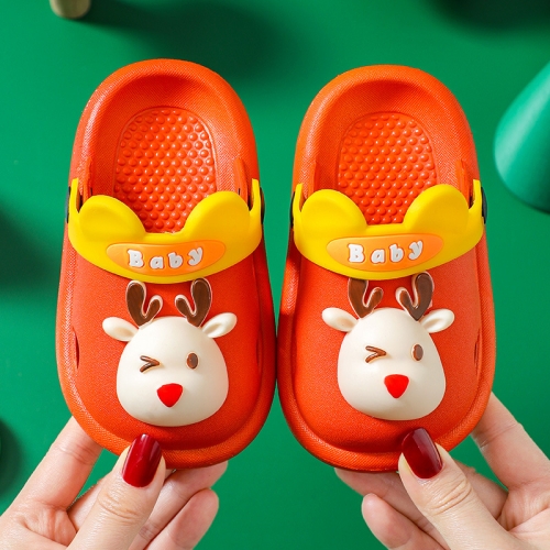 

H12 Children Cave Shoes Cartoon Soft Bottom Anti-Skating Beach Shoes Baby Sandals Slippers, Size: 140 13.5cm Inner Length(Orange)