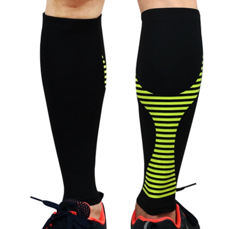 

2 PCS Sports Calf Protection Basketball Football Running Leggings Protective Gear High-Elastic Warm Breathable Knee Pads Socks, Specification: L (Black)
