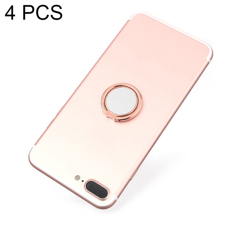 

4 PCS Metal Mobile Phone Ring Buckle, Colour: Rose Gold (Butterfly Color)